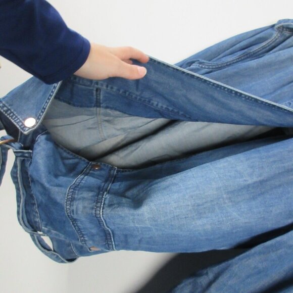 One Teaspoon Urban Outfitters Denim Jean Jacket Women M Blue Cotton Slouchy 706 - Picture 9 of 14